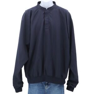 Zero‎ Restriction Mens Pullover Golf Jacket Navy Size Large Microfiber